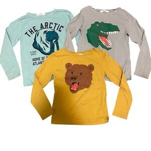 H&M Boys 6-8yr Long Sleeve Lot Clothing Set Tee Shirt Fall Outfit 6 7 8 yr Top